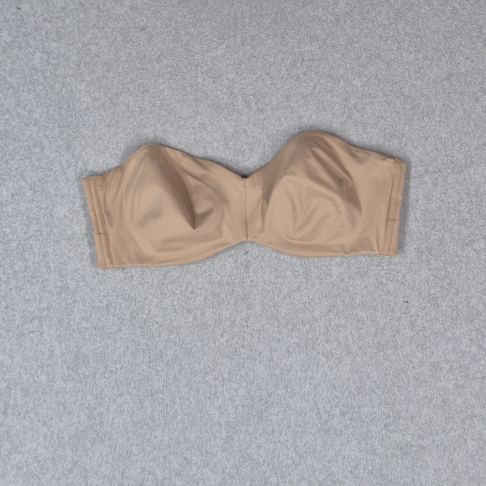 Delimira Women Bra 34C Beige Lightly Lined Strapless Underwired Non Slip READ